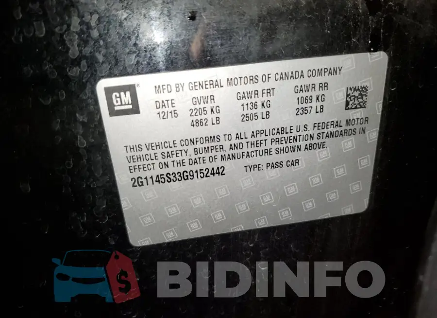 2G1145S33G9152442 Photo# 13
