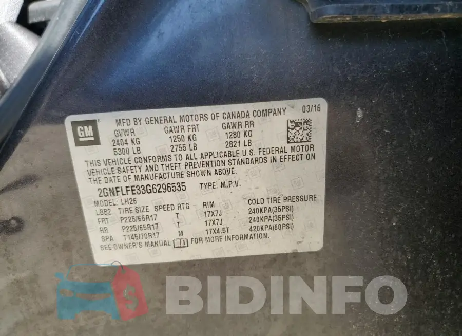 2GNFLFE33G6296535 Photo# 13