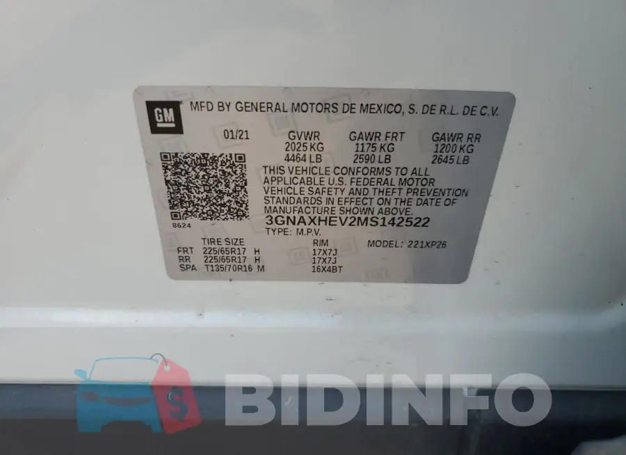 3GNAXHEV2MS142522 Photo# 13