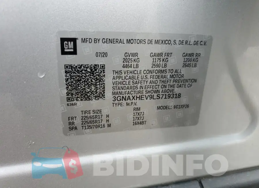 3GNAXHEV9LS719318 Photo# 14