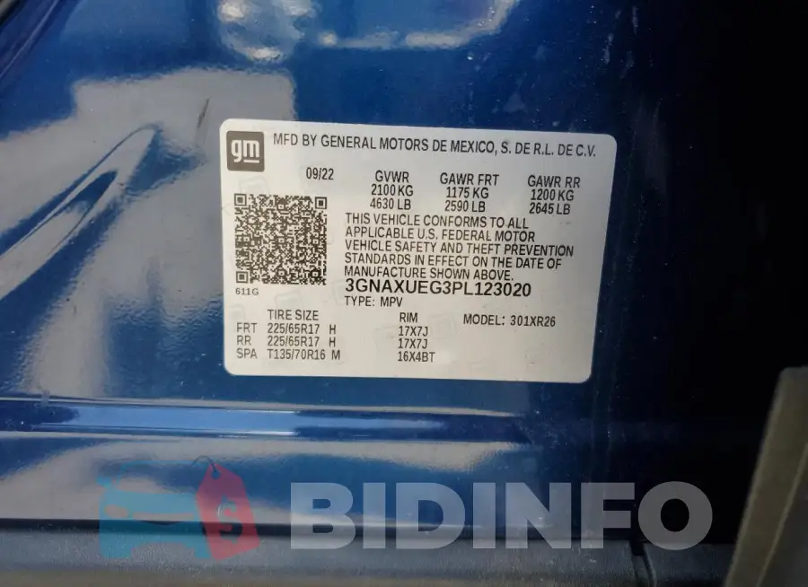 3GNAXUEG3PL123020 Photo# 12