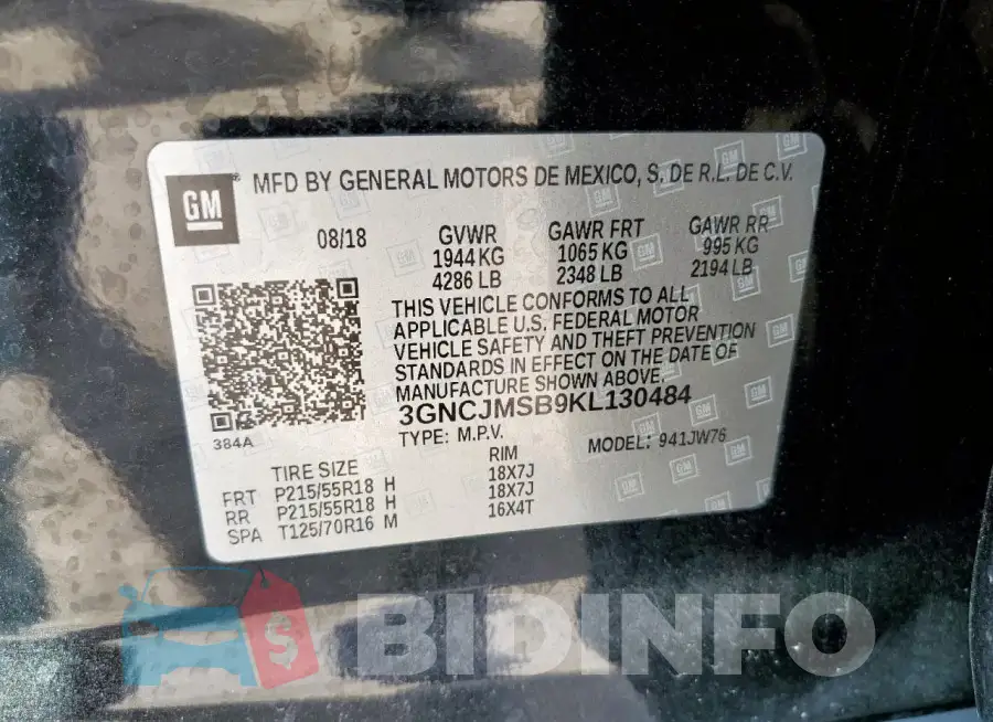 3GNCJMSB9KL130484 Photo# 12