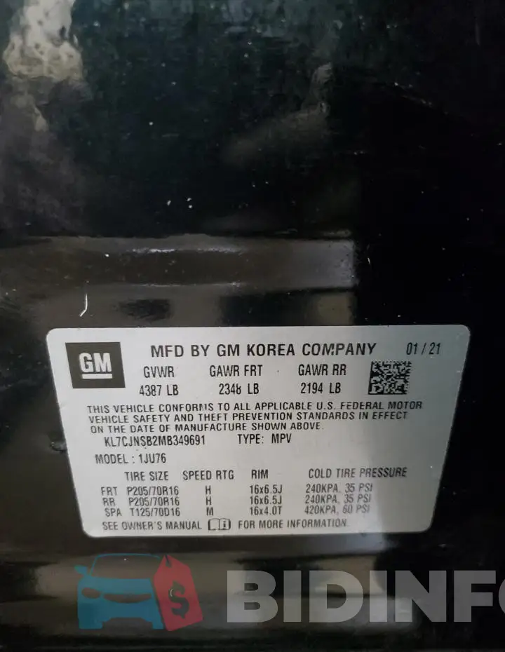 KL7CJNSB2MB349691 Photo# 13