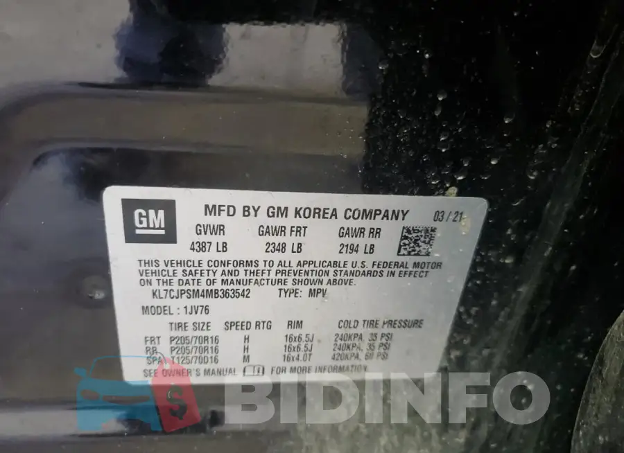 KL7CJPSM4MB363542 Photo# 13