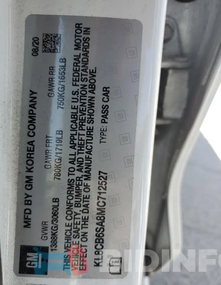 KL8CB6SA8MC712527 Photo# 12
