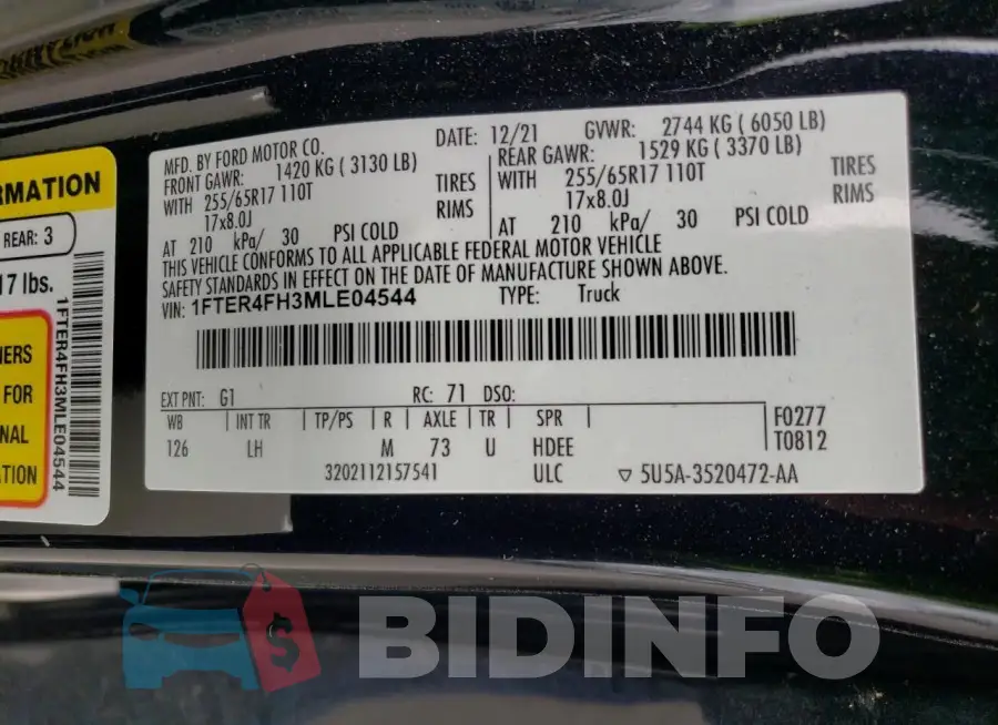 1FTER4FH3MLE04544 Photo# 12