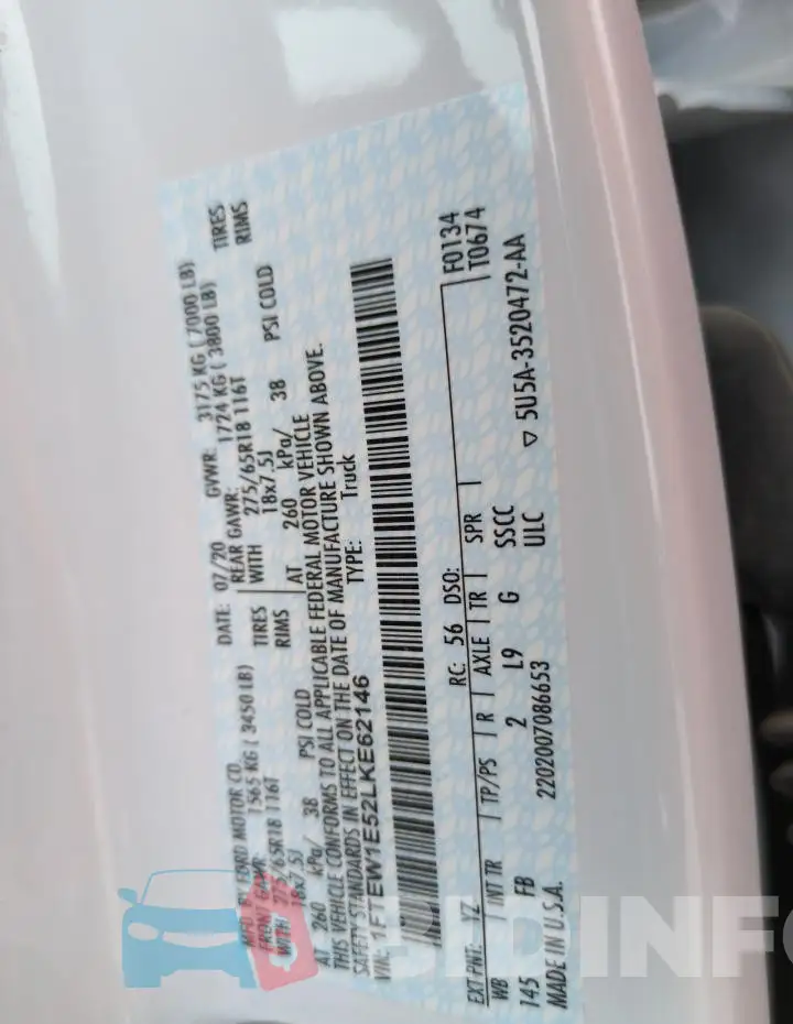1FTEW1E52LKE62146 Photo# 12