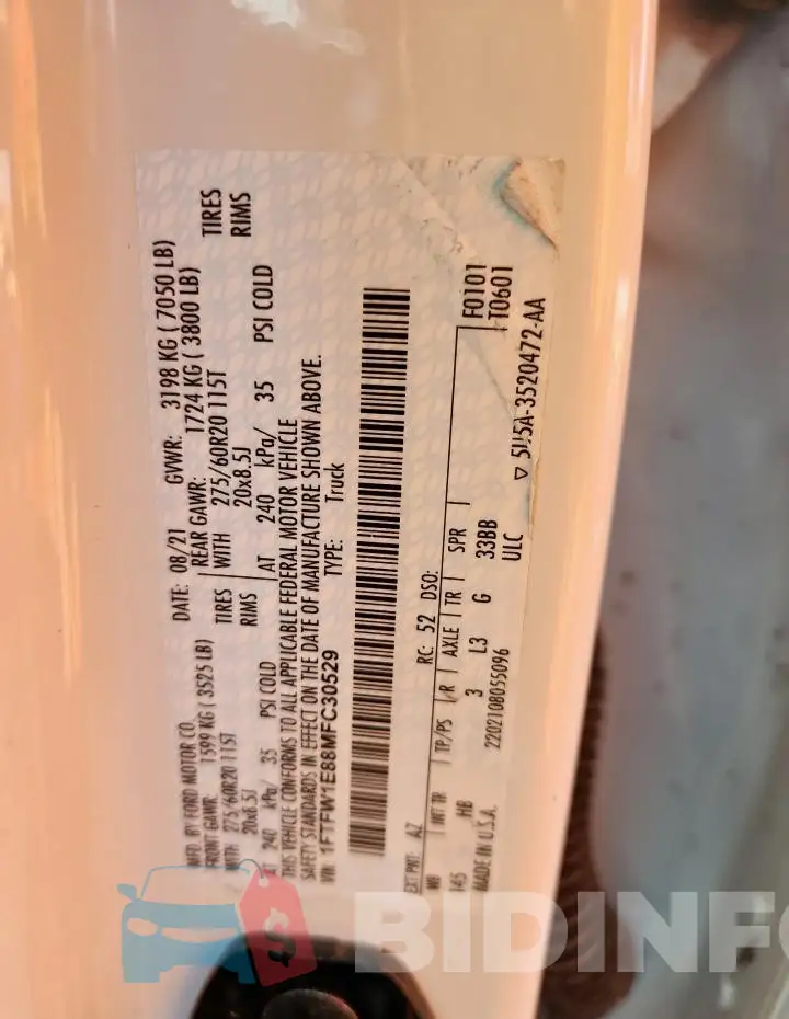 1FTFW1E88MFC30529 Photo# 12