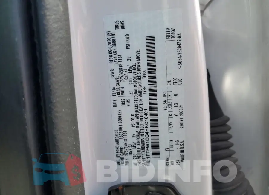 1FTFW1EG4HKC18401 Photo# 12