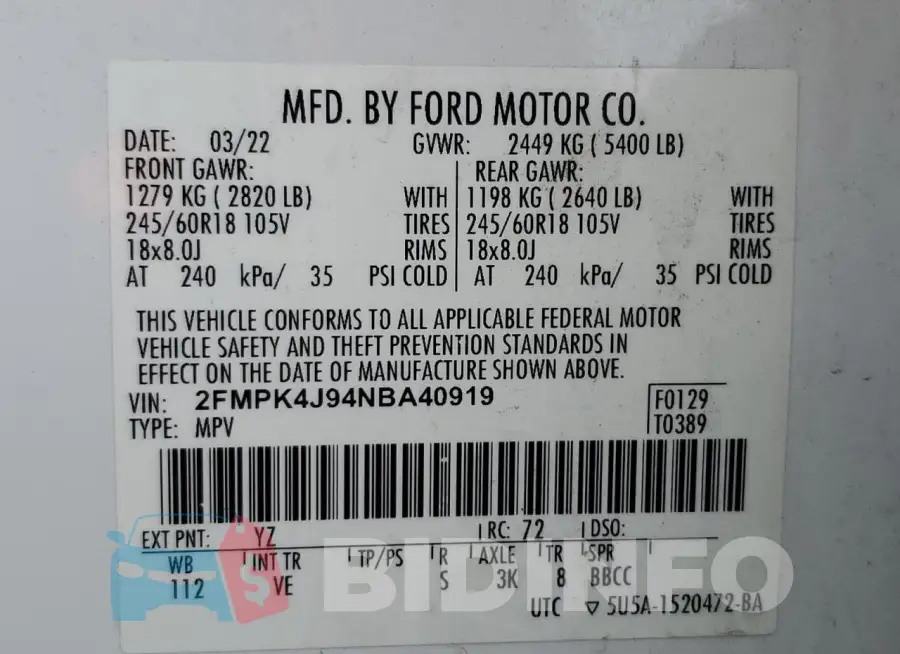 2FMPK4J94NBA40919 Photo# 13