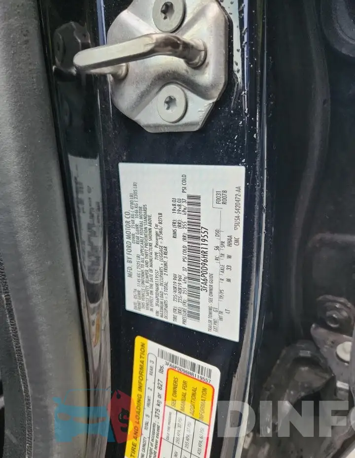 3FA6P0D96HR119557 Photo# 12