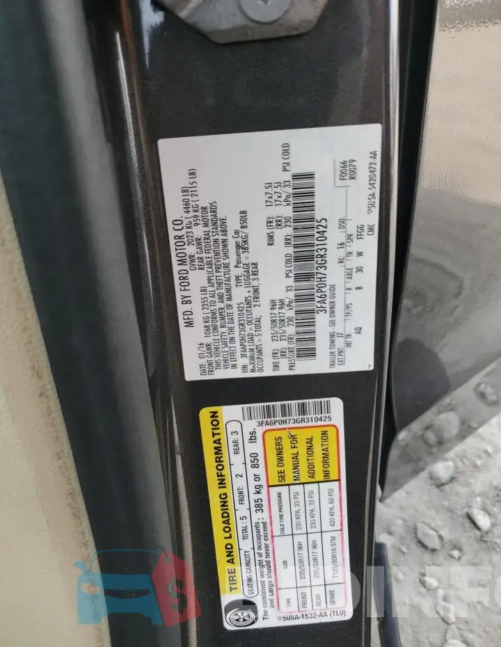 3FA6P0H73GR310425 Photo# 12