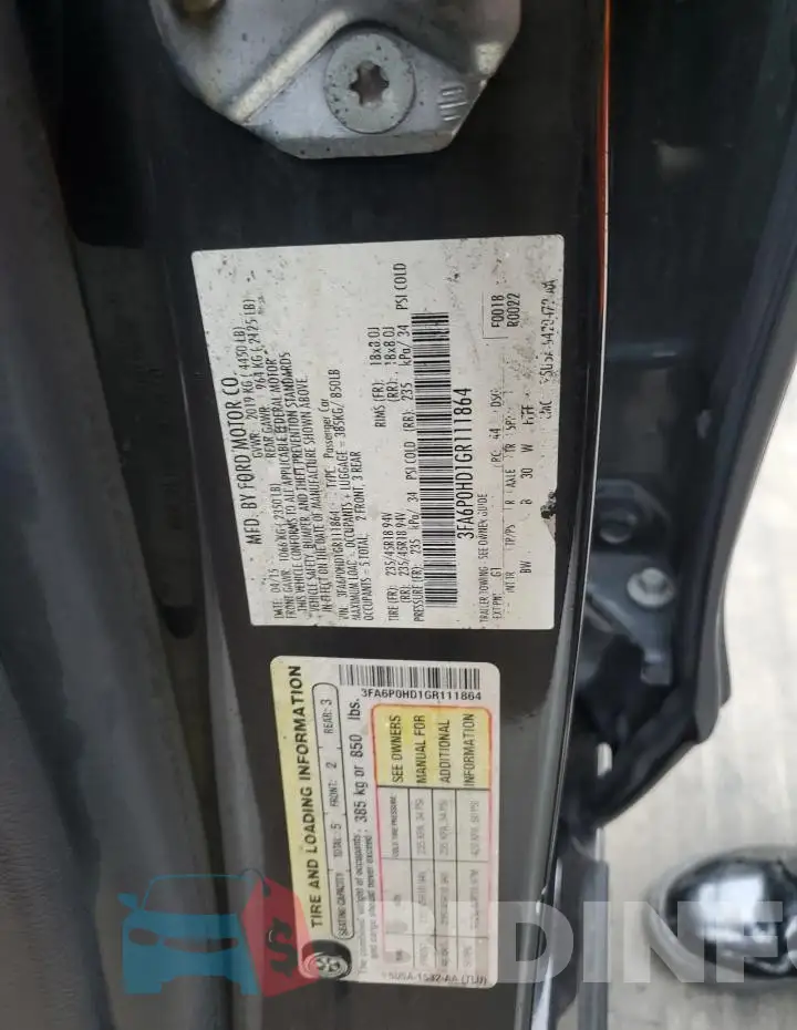 3FA6P0HD1GR111864 Photo# 12