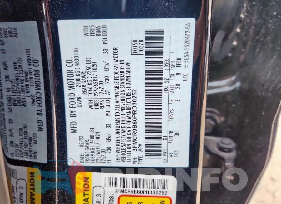 3FMCR9B60PRD30252 Photo# 12