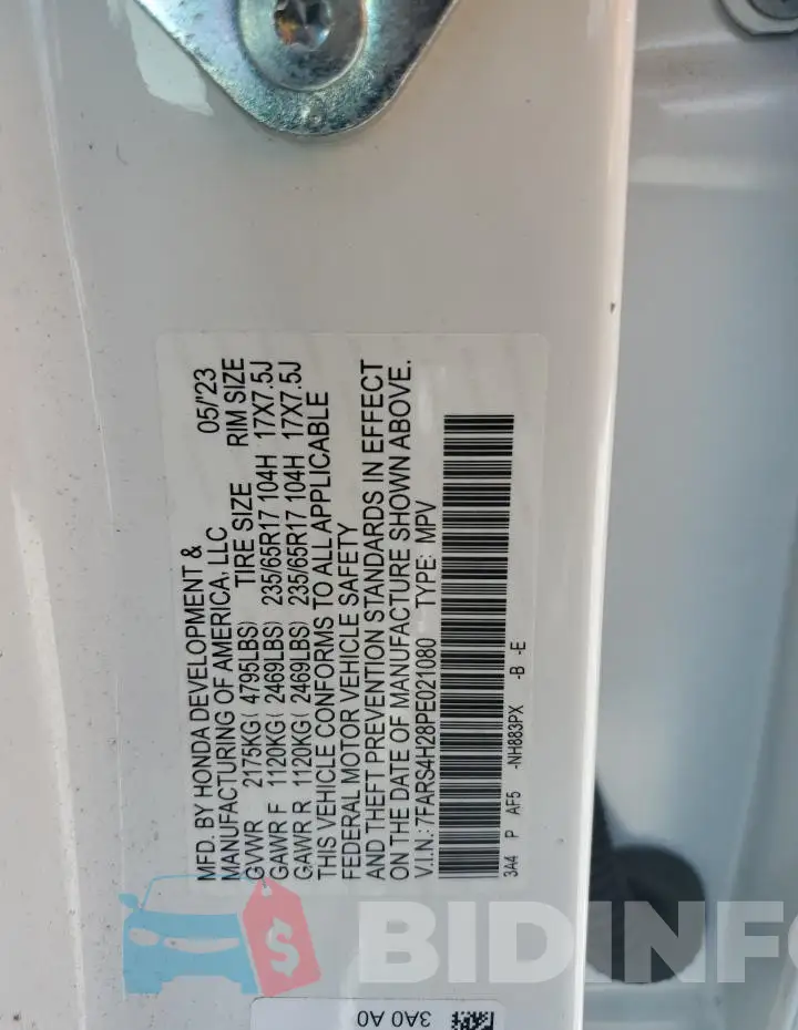 7FARS4H28PE021080 Photo# 12