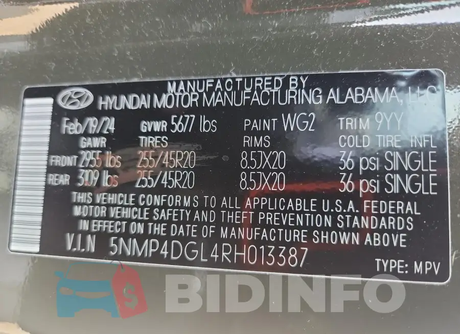 5NMP4DGL4RH013387 Photo# 13