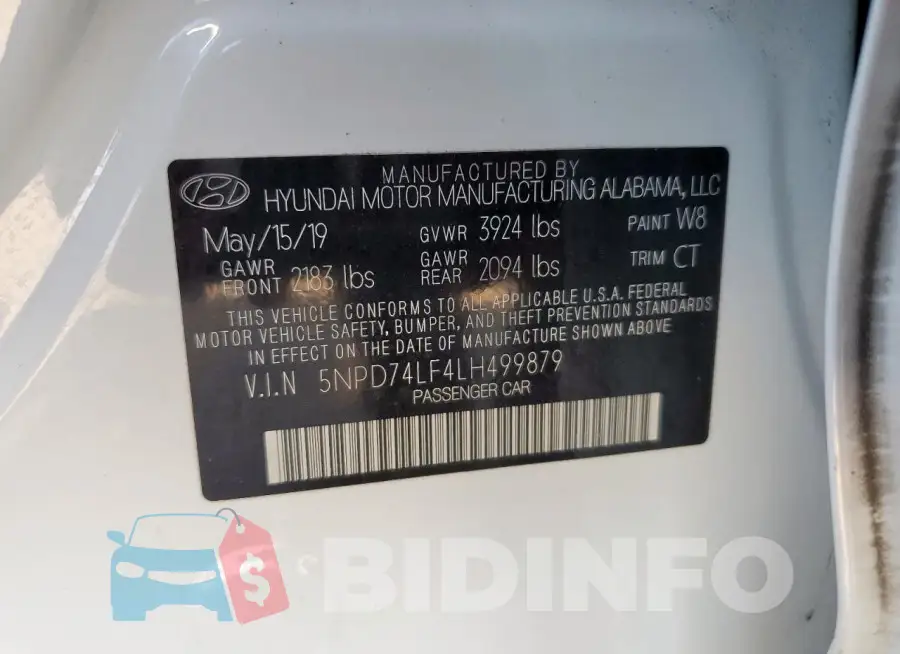 5NPD74LF4LH499879 Photo# 12