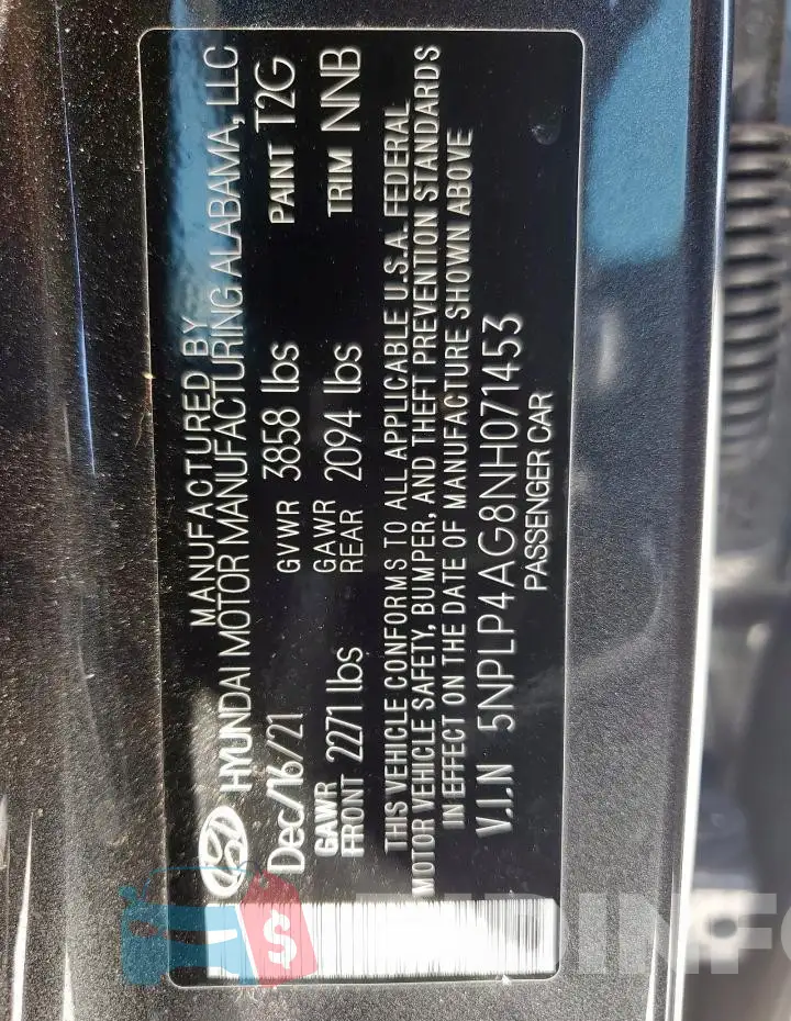 5NPLP4AG8NH071453 Photo# 12