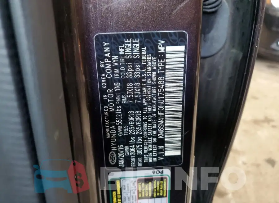 KM8SM4HF0HU175488 Photo# 13