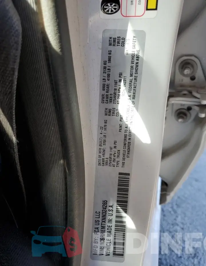 1C6RREMTXNN324265 Photo# 12