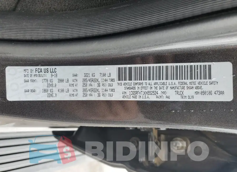 1C6SRFHT1KN552524 Photo# 13