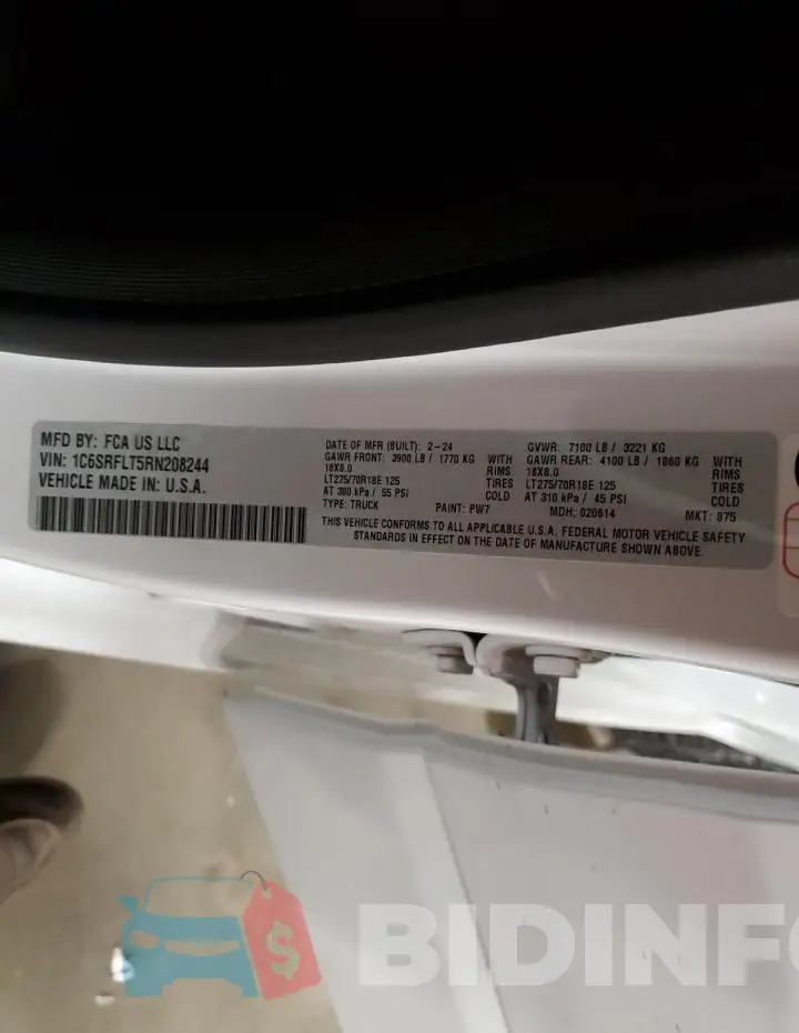 1C6SRFLT5RN208244 Photo# 12