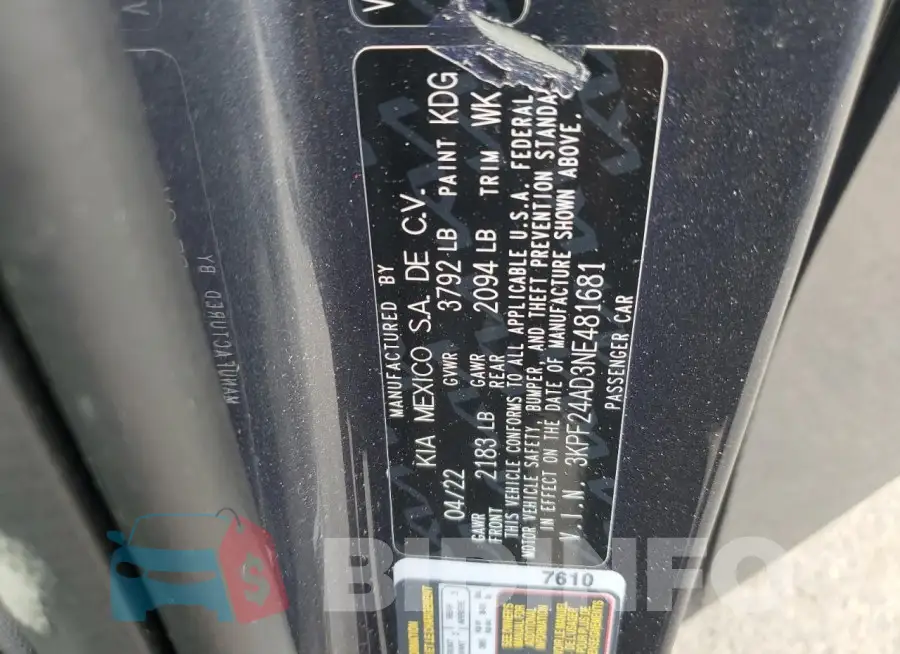 3KPF24AD3NE481681 Photo# 13