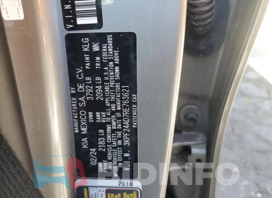 3KPF24AD7RE763621 Photo# 13