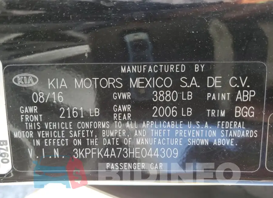 3KPFK4A73HE044309 Photo# 12