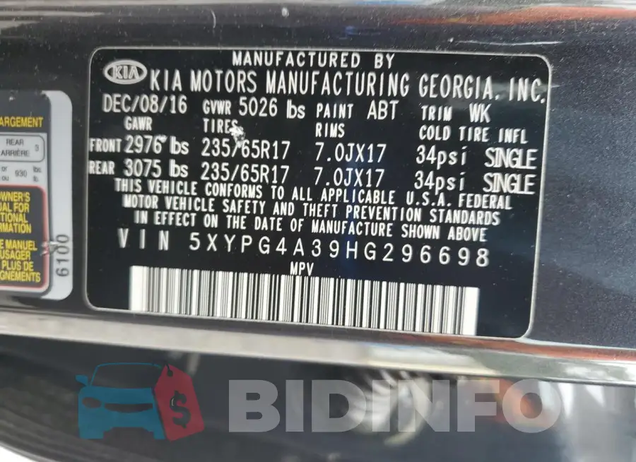 5XYPG4A39HG296698 Photo# 13