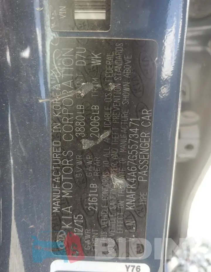 KNAFK4A67G5573471 Photo# 13