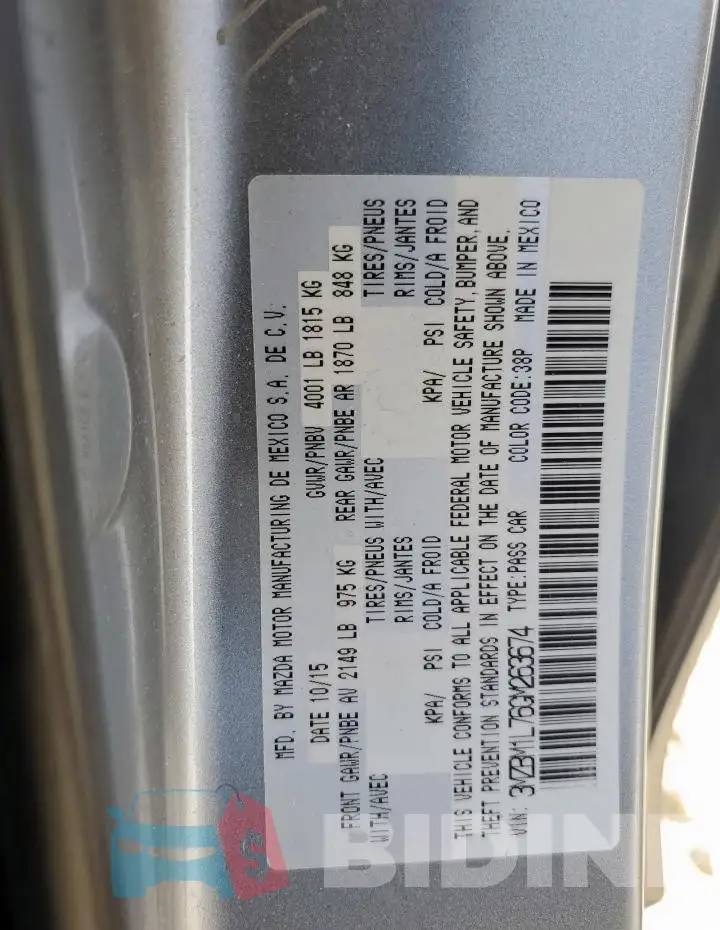3MZBM1L76GM263674 Photo# 12