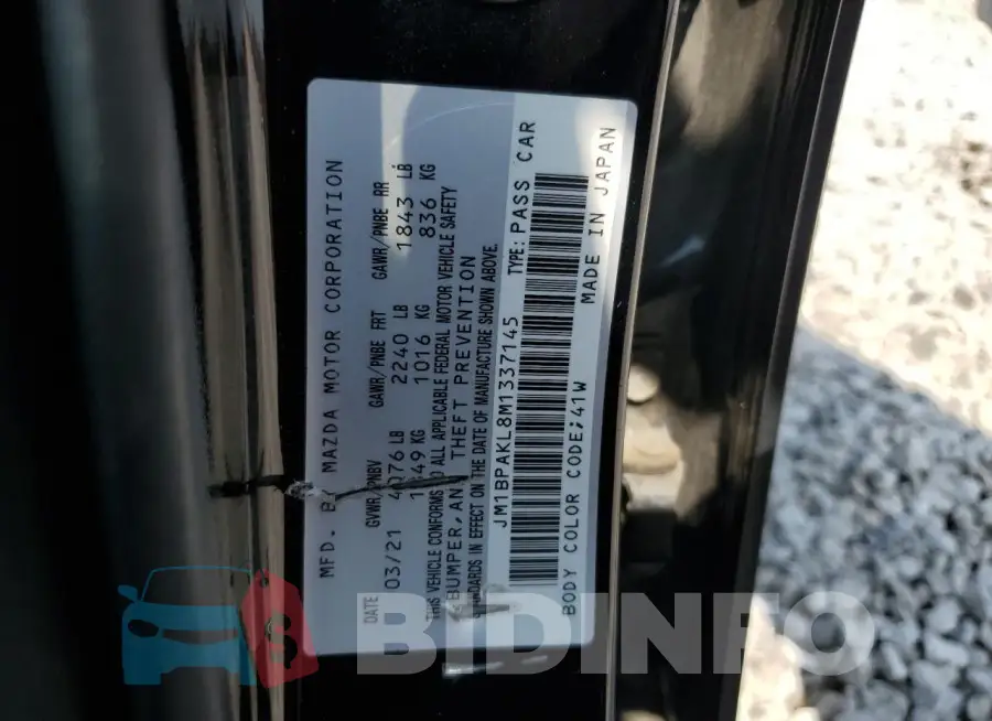 JM1BPAKL8M1337145 Photo# 12
