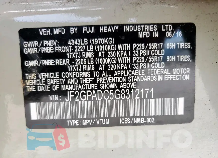 JF2GPADC5G8312171 Photo# 13