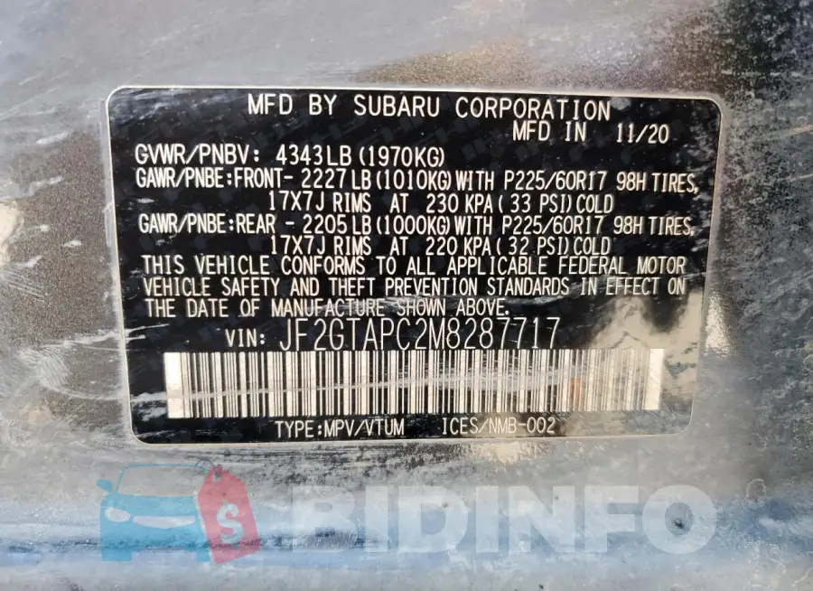 JF2GTAPC2M8287717 Photo# 13