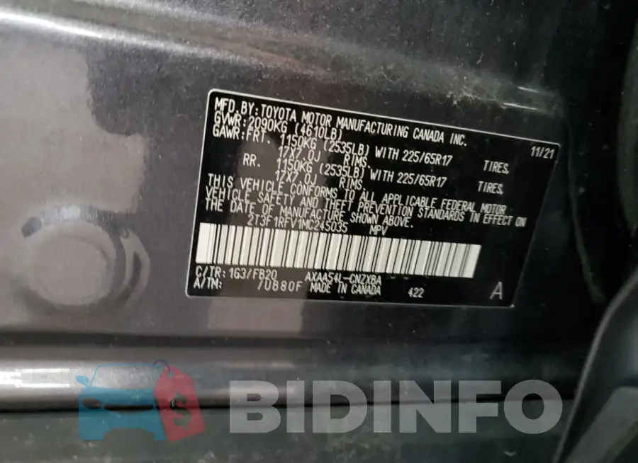 2T3F1RFV1MC245035 Photo# 13