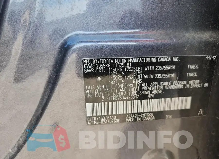 2T3YFREV5JW425317 Photo# 14