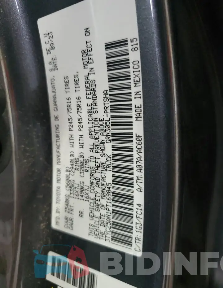 3TYCZ5AN1PT169045 Photo# 12