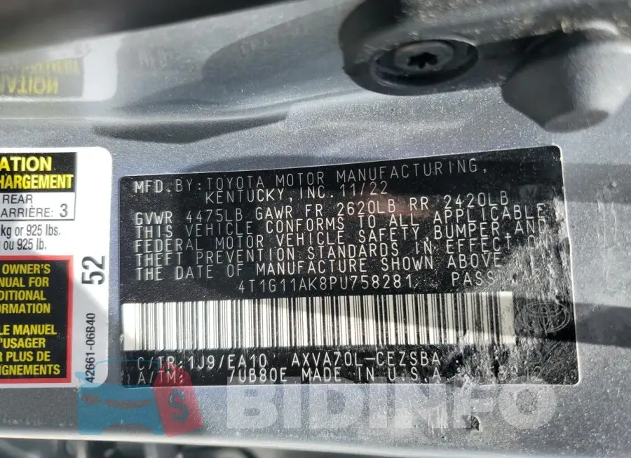 4T1G11AK8PU758281 Photo# 12