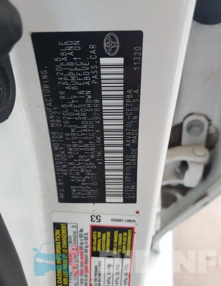 4T1K61AK6MU497868 Photo# 12