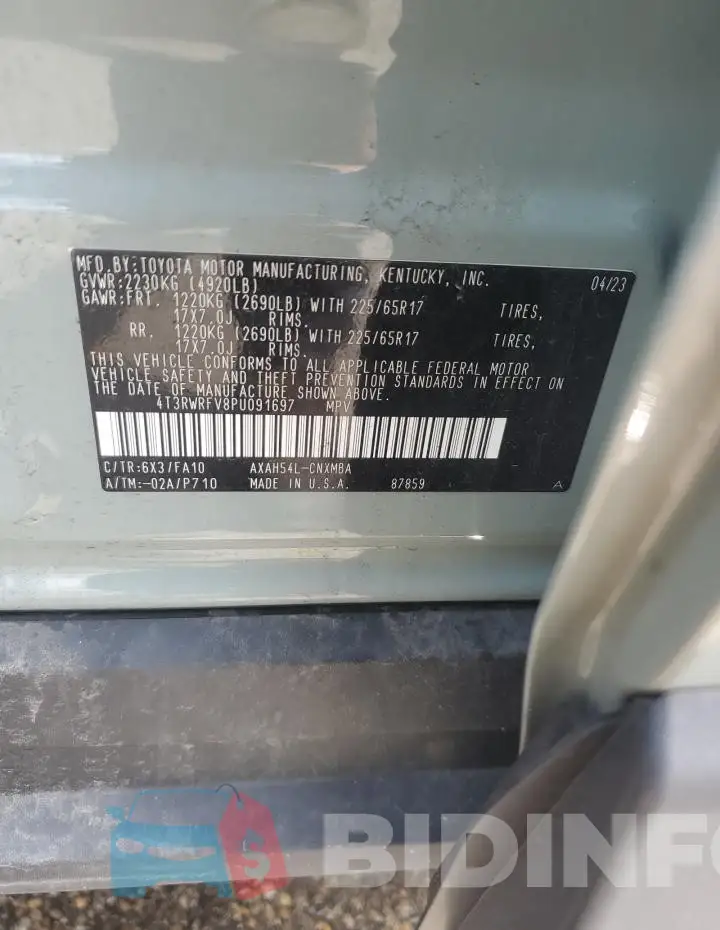 4T3RWRFV8PU091697 Photo# 13