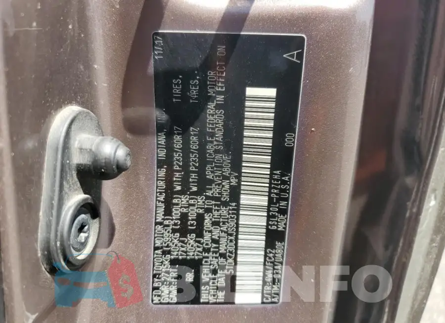 5TDKZ3DCXJS903114 Photo# 12