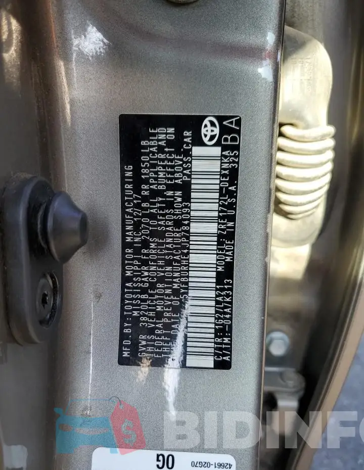 5YFBURHE4JP784093 Photo# 12