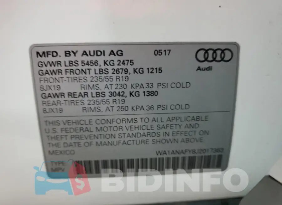 WA1ANAFY8J2017363 Photo# 13