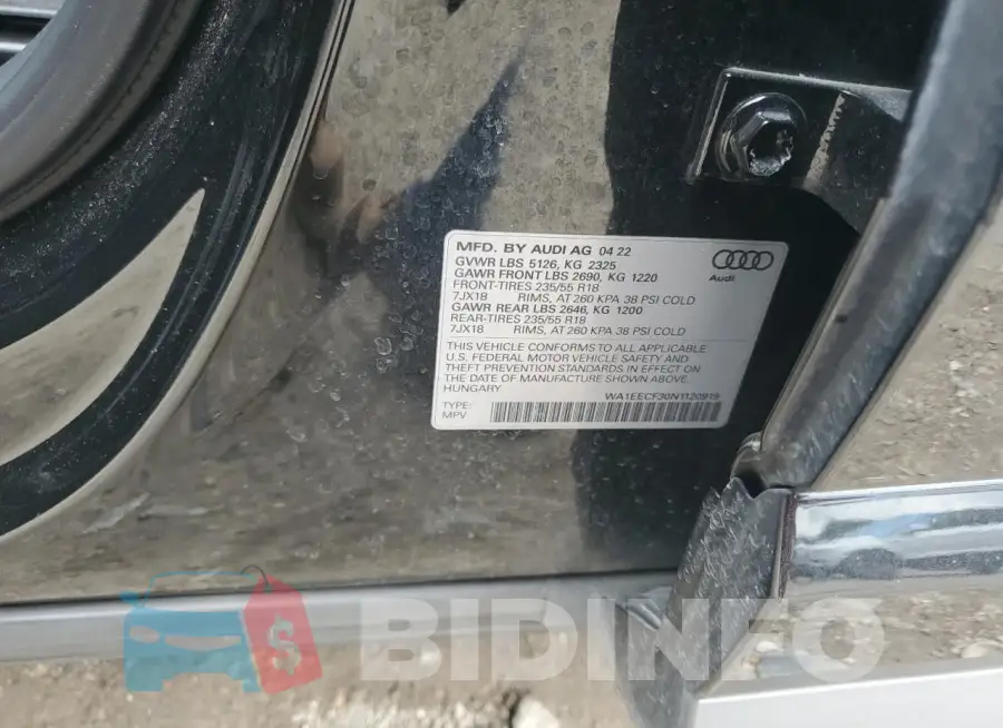 WA1EECF30N1120919 Photo# 13