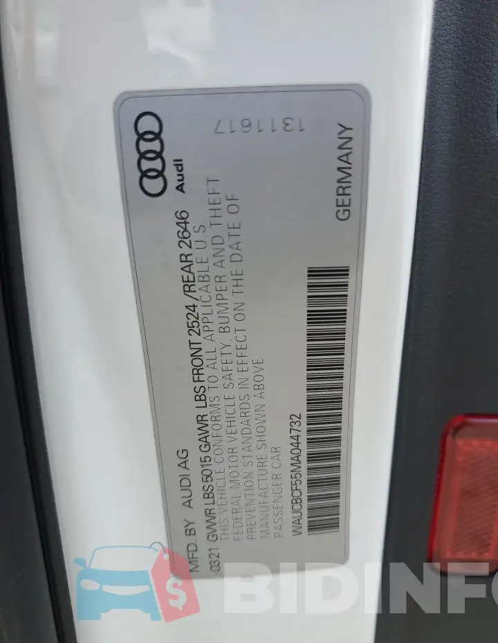 WAUCBCF55MA044732 Photo# 12