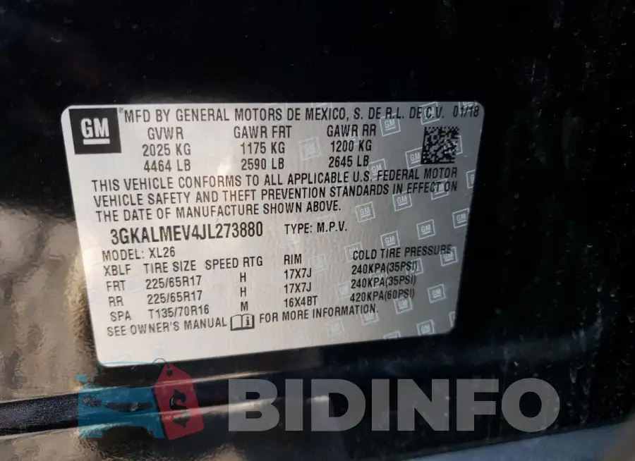 3GKALMEV4JL273880 Photo# 10