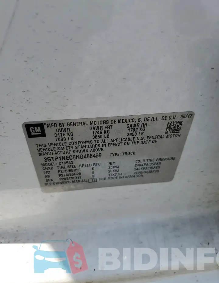 3GTP1NEC6HG486459 Photo# 12