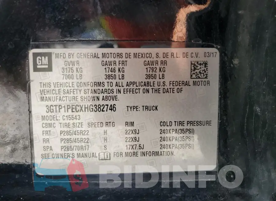 3GTP1PECXHG382746 Photo# 12