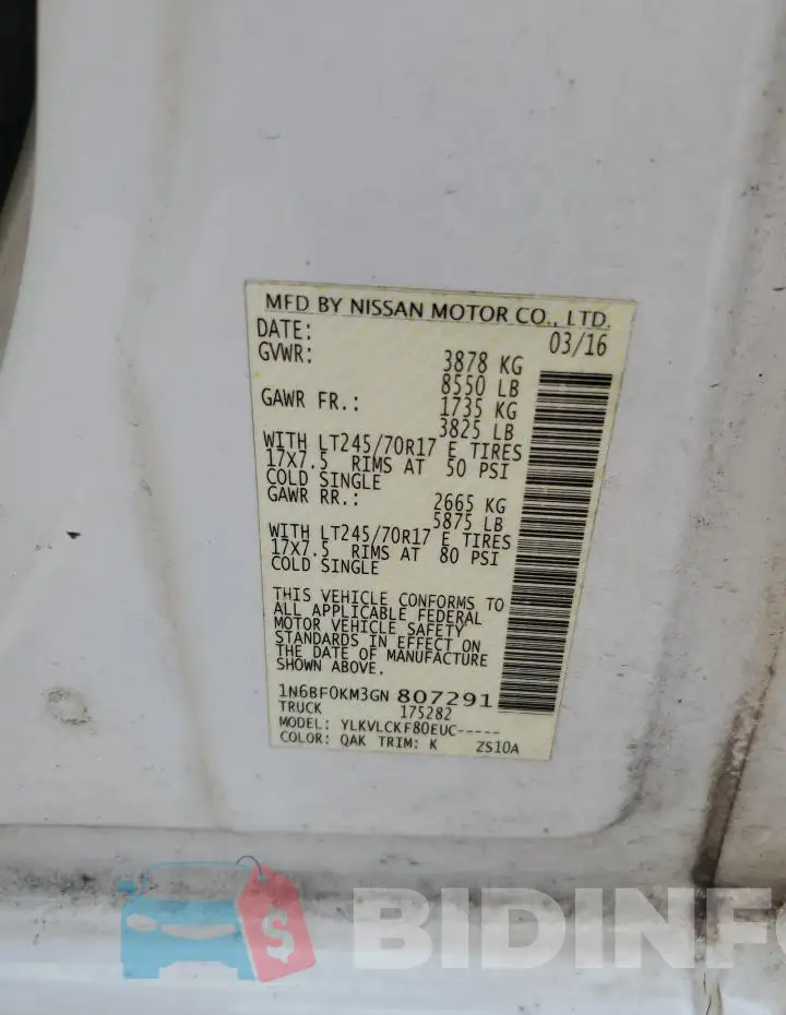 1N6BF0KM3GN807291 Photo# 13